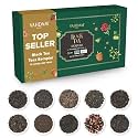 VAHDAM, Assorted Black Tea Loose Leaf Tea Gift Set (10 Flavors) Gift Ideas for Women &amp; Men | Directly Sourced From Assam and Darjeeling | Resealable Ziplock Pouch