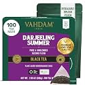VAHDAM Darjeeling Tea Bags (100 Count) Black Tea in Pyramid Tea Bags