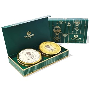vahdam herbal tea gift set - private reserve duo  tea gift pack with 2 assorted teas  oprah39s favorite tea - 100 natural ingredients festive gift pack luxury gift for any occasion