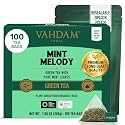 VAHDAM Mint Green Tea Bags (100 Count) Whole Leaf Pyramid Teabags