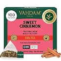 VAHDAM Sweet Cinnamon Chai Tea Bags (100 Count) Masala Chai Pyramid TeaBags