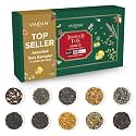 VAHDAM Top 10 Favourites Tea Sampler Set | Loose Leaf Tea (50+ Cups) | Tea Variety Pack with Green, Herbal, Black & Chai Brew | Vacuum Sealed For Freshness | Brew Hot & Col