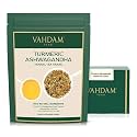 VAHDAM, Turmeric Ashwagandha Herbal Tea (50+ Cups, 3.5oz) Caffeine Free | Blend of Turmeric, Ashwagandha, Black Pepper, Lemongrass &amp; Licorice | Loose Leaf Tea, Vacuum Sealed Pack