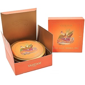 vahdam turmeric spiced tea gift sets 50 g brews 25 cups  natural herbal blend of turmeric amp exotic indian spices  gluten free amp non gmo  direct from source  tea gifts for women amp men