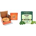 VAHDAM, Turmeric Spiced Tea Gift Set &amp; VAHDAM Organic Moringa Tulsi Green Tea- 15 Tea Bags