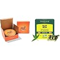 VAHDAM, Turmeric Spiced Tea Gift Set &amp; VAHDAM, Organic Giloy Neem Detox Green Tea Bags (15 TBS)