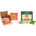VAHDAM, Turmeric Spiced Tea Gift Set &amp; VAHDAM, Organic Ginger Mint Green Tea Bags- 15 TBS
