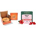 VAHDAM, Turmeric Spiced Tea Gift Set & VAHDAM, Hibiscus Rose Herbal Tea- 15 Tea Bags | 100% Natural Ingredients | Calming Hibiscus & Fragrant Rose