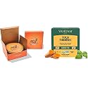 VAHDAM, Turmeric Spiced Tea Gift Set &amp; VAHDAM, Tulsi + Turmeric Green Tea