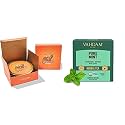 VAHDAM, Turmeric Spiced Tea Gift Set &amp; VAHDAM, Organic Pure Mint Green Tea Bags