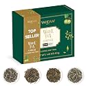 VAHDAM, White Tea Loose Leaf Sampler | 5 TEAS - Himalaya, Silver Needle, Blue Mountain, Pearl Darjeeling Leaves - World's Healthiest Tea | (25 Cups, 1.76oz)