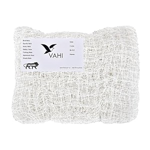 vahi bird net  anti bird net pigeon net  window balconies jali birds control nets uv stabilised hdpe nylon netting solution installation kit included - 8 ft x 27 ft 24384cm x 82296cm - white
