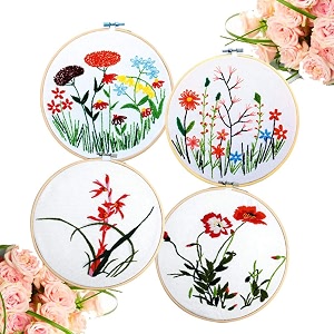 wooden embroidery ringframehoop size 8 inches in a pack