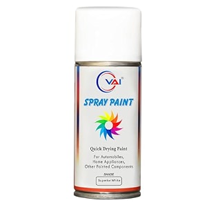 vai automotive spray paint superior white rc colour name compatible for maruti cars 225 ml