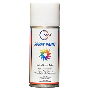 vai spray paint can antirust gloss clear lacquer for bike cars furnitures art and craft paint work - 225 ml pack of 1