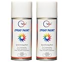 VAI Spray Paint Can Compatible for MARUTI SUZUKI SUPERIOR WHITE - 225ml and Primer surfacer white-225 ml (Pack of 2 Pcs), For Maruti Suzuki Cars Like Alto 800, Wagon R, Eeco Pack of 2