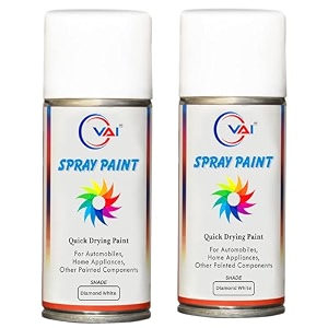 vai touch up spray paint compatible for mahindra diamond white for scorpio bolero xylo - 225 ml pack of 2