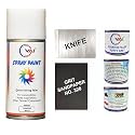 VAI Touch Up Spray Paint Compatible for Mahindra Diamond White for Scorpio, 225 ml with Scratch Filler Putty Grey 200 Gms for Car, Bike with 1 Putty Knife and 320 Grits