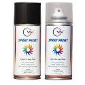VAI Touch Up Spray Paint Compatible for Honda Activa Geny Grey- 225 Ml and Gloss Clear Top Coat-225 Ml, for Activa Scooty Pack of 2
