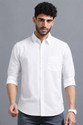 VAIDDO Men Solid Casual White Shirt