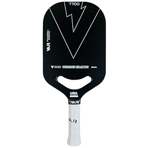 vajr premium pickleball paddle  ar20-v2 20mm thickness  18k carbon-fiber spin tech  usa pickleball approved paddle  vector edgeless swift swing  beginner - pro level paddle  blue gold  blue
