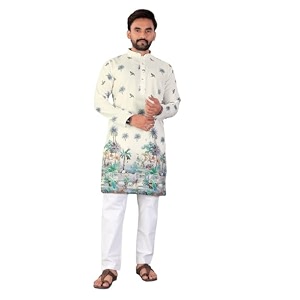Valaki Kurta Pajama Set for Men Border