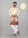 VALAKI Men Printed Straight Kurta