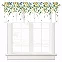 Valance for Windows Curtains Floral Green Leaves 42x12 Inch
