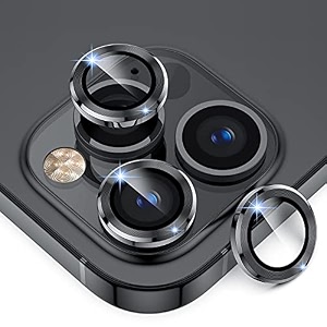 camera lens protector compatible for 2021 hd tempered glass premium aluminum alloy lens screen cover black