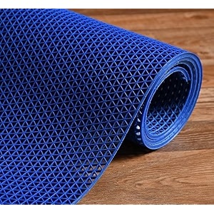 valdivian waterproof jali rubber mat for bathroom swimming pool anti skid bath mats blue 2 x 10 feet