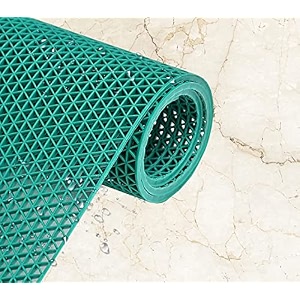 valdivian waterproof jali rubber mat for bathroom swimming pool anti skid bath mats 2 x 10 feet green