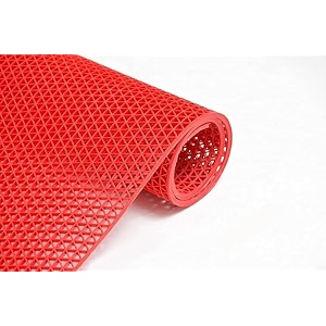waterproof jali rubber mat for bathroom swimming pool anti skid bath mats red 15x2 feet