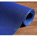 VALDIVIAN Waterproof Jali Rubber Mat for Bathroom Swimming Pool Anti Skid Bath Mats (Blue, 2 x 10 Feet)