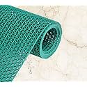 VALDIVIAN Waterproof Jali Rubber Mat for Bathroom Swimming Pool Anti Skid Bath Mats, 2 x 10 Feet, Green