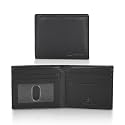 VALENCHI Genuine/Real Leather Bifold Wallet For Men - RFID Blocking/Protected Men's Slim Wallet - Christmas Gifts For Men (Black Nappa BF01)