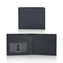 VALENCHI Genuine/Real Leather Bifold Wallet For Men - RFID Blocking/Protected Men's Slim Wallet -Christmas Gifts For Men (Black Pebble BF01)