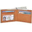 VALENCHI Genuine/Real Leather Bifold Wallet For Men - RFID Blocking/Protected Men's Slim Wallet - Christmas Gifts For Men (Tan Wash BF01)