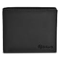 VALENCHI Genuine/Real Leather Bifold Wallet For Men - RFID Blocking/Protected Men's Slim Wallet - Christmas Gifts For Men (Black Nappa BF02)