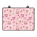 Valentine's Coffee Stovetop Covers for Electric Stove Heart Resistant Oven Mat Anti-scald Kitchen Countertop Cover Non-Slip Kitchen Counter Protector Pad 30"x21" Valentine's Decor