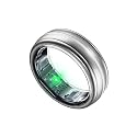 Valentine's Day Gifts, Smart Ring for Women &amp; Men - Titanium Fitness Ring with Heart Rate, Sleep, Step &amp; SpO2 Monitor, Stress &amp; HRV Tracking, 7-Day Battery, 19ATM Waterproof — No Subscription