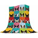 Boston Terrier Baby Blanket 30x40 Inches - Super Soft Flannel Throw Blanket for Infants &amp; Toddlers - Adorable Puppy Blanket for Nursery &amp; Strollers - Cute Boston Terrier Gifts for Dog Lovers