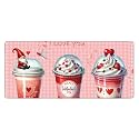 Valentine Coffee Love Extended Gaming Mouse Pad, with Stitched Edges Large Mouse Pad Desk Protector, Rubber Base Mousepad Keyboard Mouses Mat for Work Game Office Home- 32" X 12" Inch