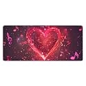 Valentine Decoration Red Extended Gaming Mouse Pad, with Stitched Edges Large Mouse Pad Desk Protector, Rubber Base Mousepad Keyboard Mouses Mat for Work Game Office Home- 32" X 12" Inch,E5