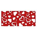 Valentine Decoration Red Extended Gaming Mouse Pad, with Stitched Edges Large Mouse Pad Desk Protector, Rubber Base Mousepad Keyboard Mouses Mat for Work Game Office Home- 32" X 12" Inch,E3
