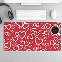 Valentine Decoration Red Extended Gaming Mouse Pad, with Stitched Edges Large Mouse Pad Desk Protector, Rubber Base Mousepad Keyboard Mouses Mat for Work Game Office Home 32"X16",E85