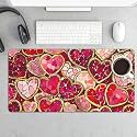 Valentine Love Extended Gaming Mouse Pad, with Stitched Edges Large Mouse Pad Desk Protector, Rubber Base Mousepad Keyboard Mouses Mat for Work Game Office Home 32"X16",E64
