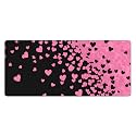 Valentine Pink Hearts Extended Gaming Mouse Pad, with Stitched Edges Large Mouse Pad Desk Protector, Rubber Base Mousepad Keyboard Mouses Mat for Work Game Office Home- 32" X 12" Inch,E12