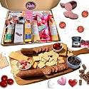Valentines Day Deluxe Meat & Cheese Gift Basket, Gourmet Charcuterie Assortment Charcuterie Food Items, Meat Cheese Assortment, Food Gifts for Men, Valentines Day Gifts for Him - 13-item Bundle