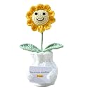 Valentines Day Gift for Mom Crochet Sunflower – You are My Sunshine! Mom! Crochet Gift from Daughter Son Kid - Handmade Knitted Sunflower Pot for Women, Appreciation Gifts Crochet Plant