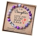 THEMEROL Handmade Gifts for Girls/Women-Love/Protection-Natural Crystal Bracelet for Daughter Granddaughter Niece Sister Mom Aunt Wife